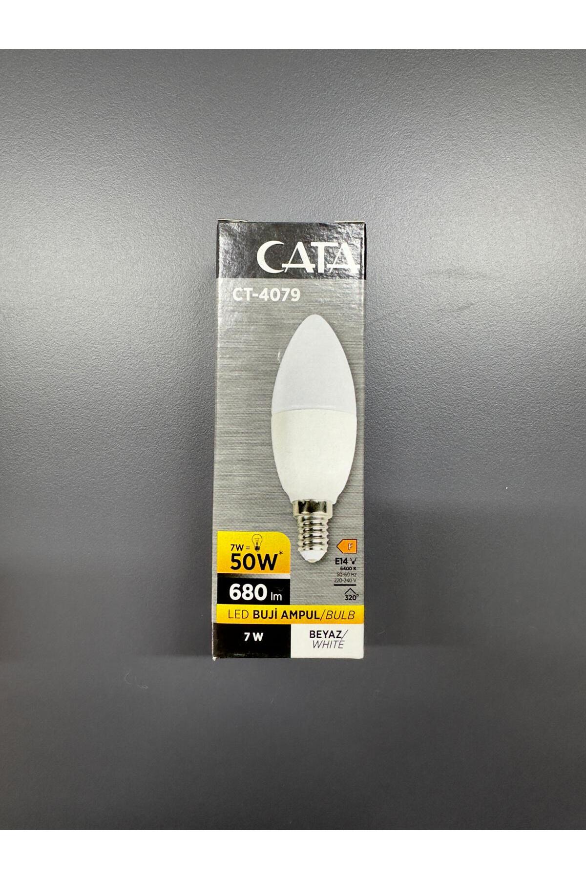 CT4079-(5 ADET) İNCE DUY LED LAMBA-BEYAZ IŞIK 680Lm E14