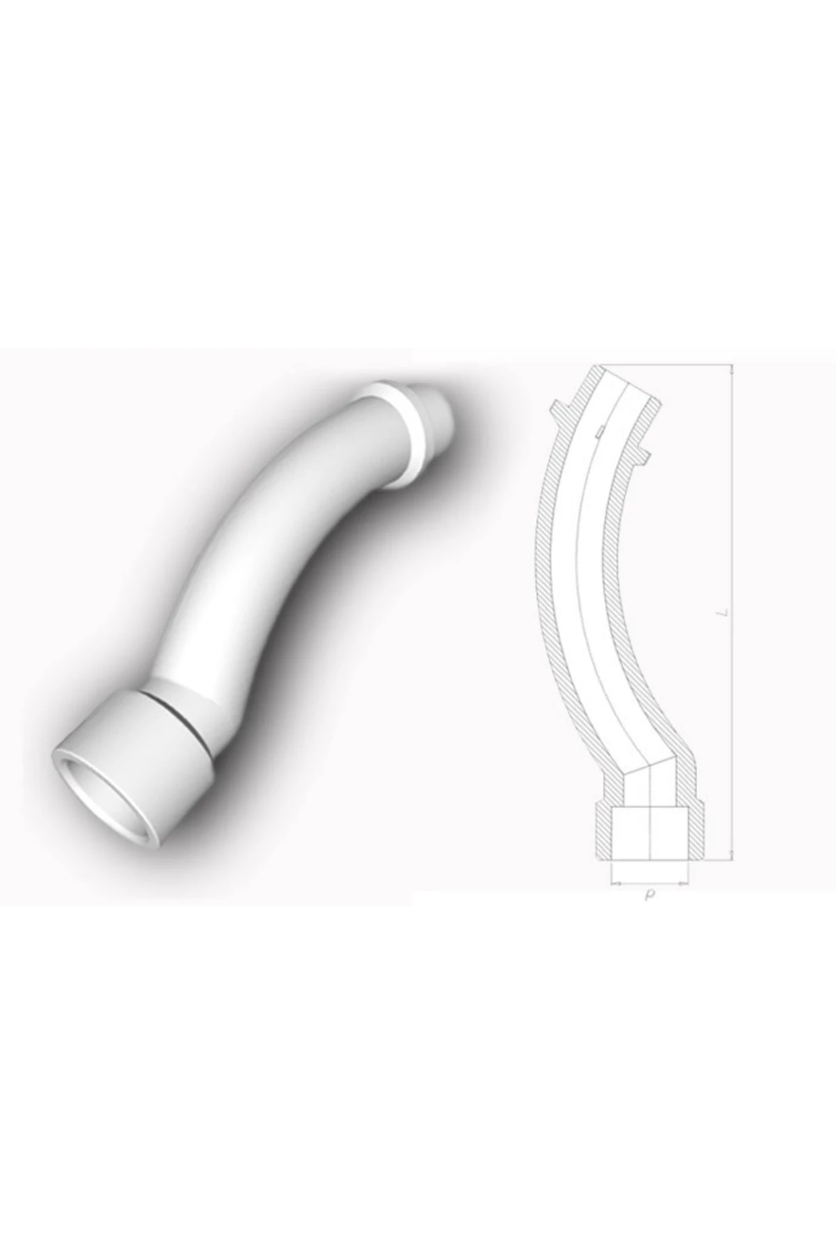 Pprc Boru Ekleme Parçaları 25 Mm Manşonlu Kavis (10 Adet)