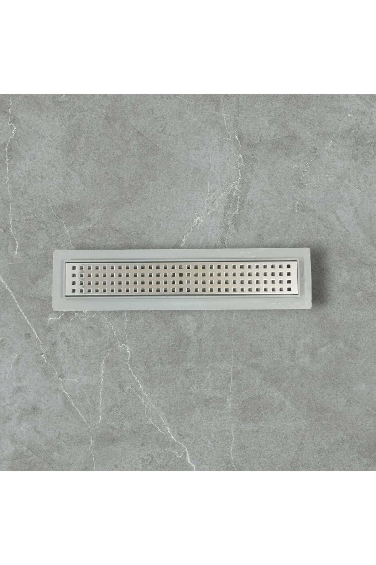 vera 40 cm duş kanalı süzgeçi paslanmaz krom ızgara koku önleyen yapı