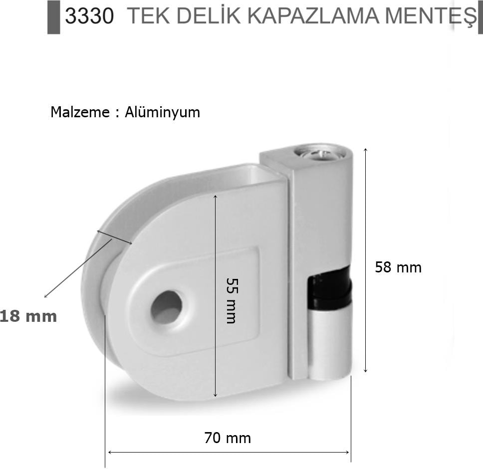 Islak Hacim 18 mm Sunta Için Kabin Kapazlama Kapı Menteşe Alm.