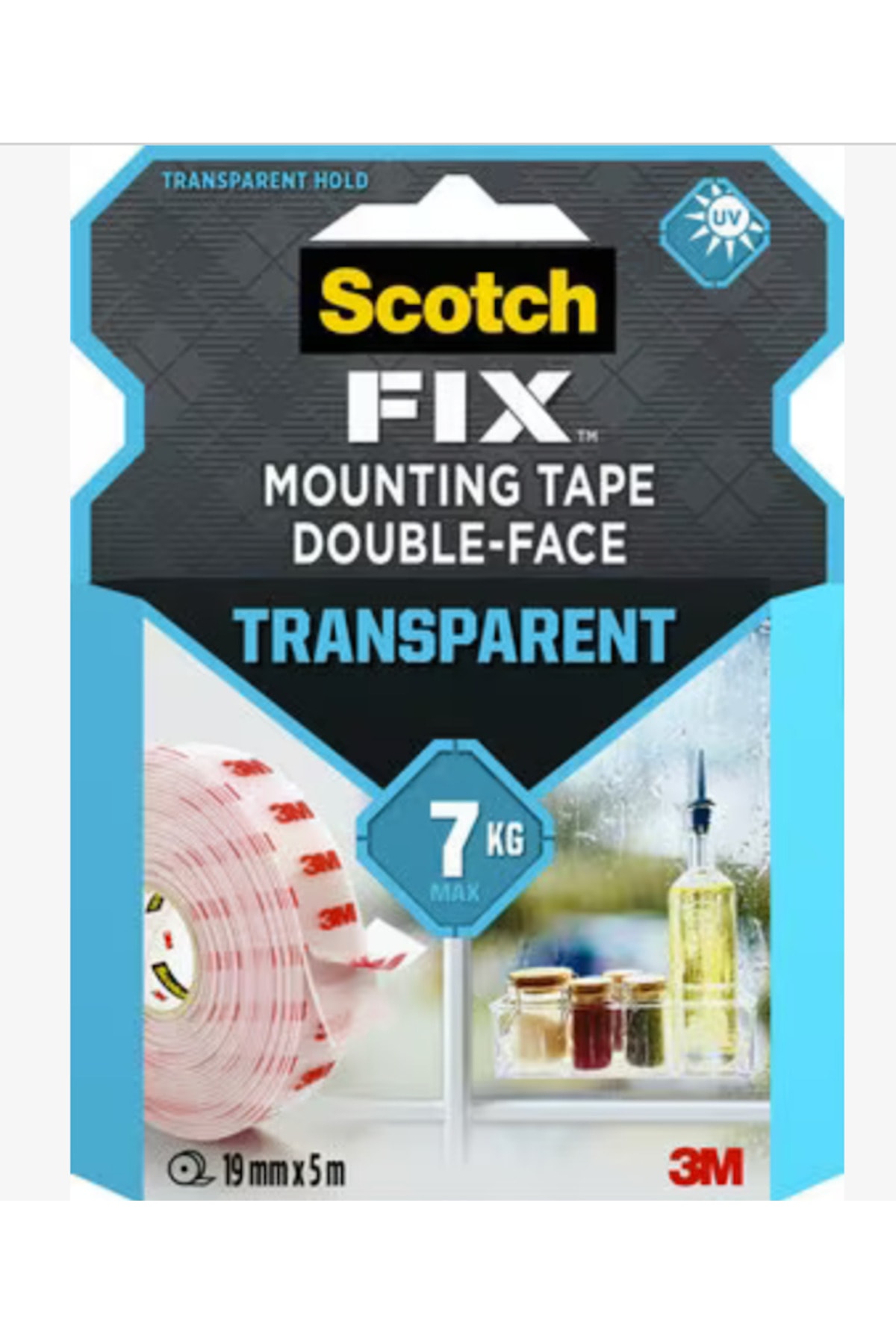 Scotch-fıx 4910c Şeffaf Montaj Bandı 19mm*5m