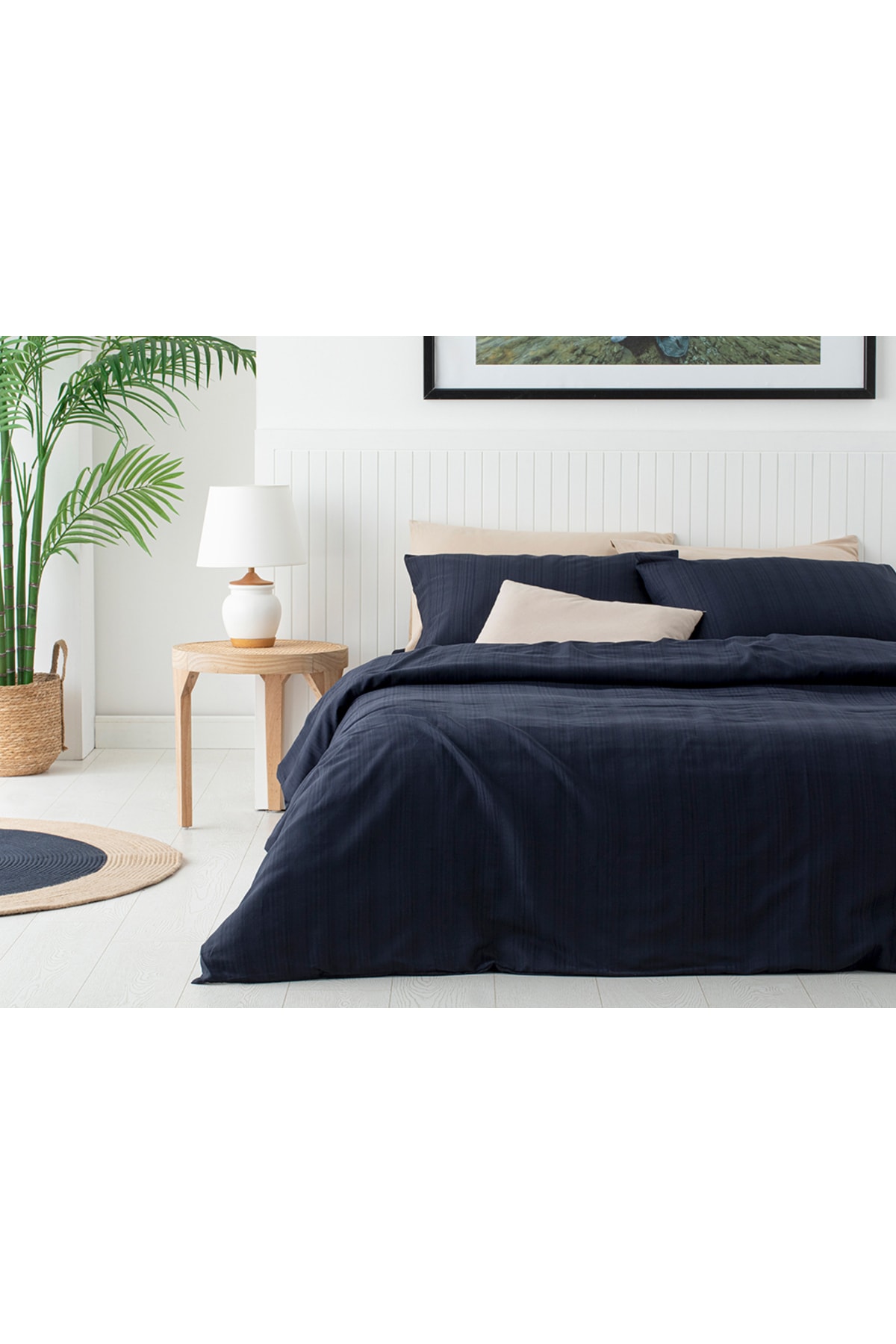 Aurora Silky Touch King Size Nevresim Takımı Gece Mavisi