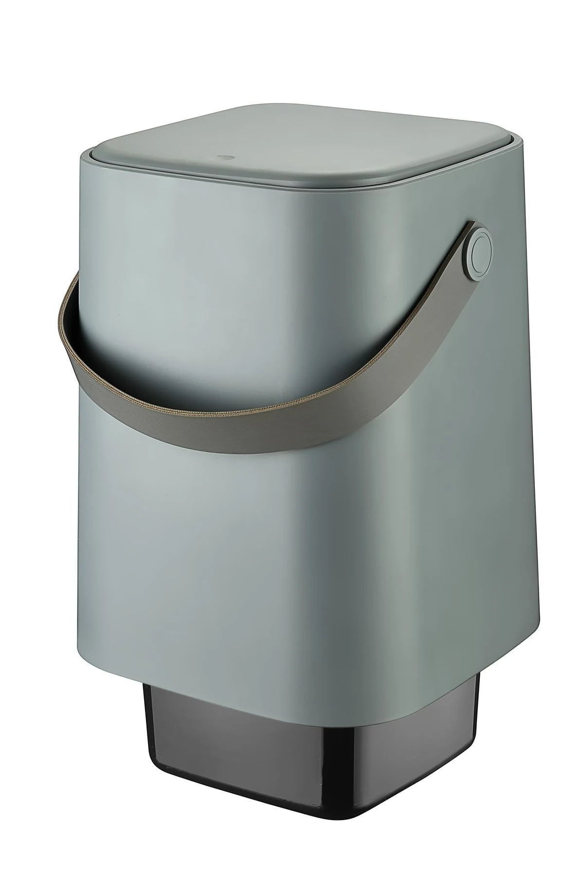 Tutma Saplı Iç Kovalı Tezgah Üst Mutfak Çöp Kovası 4 Lt - Gri