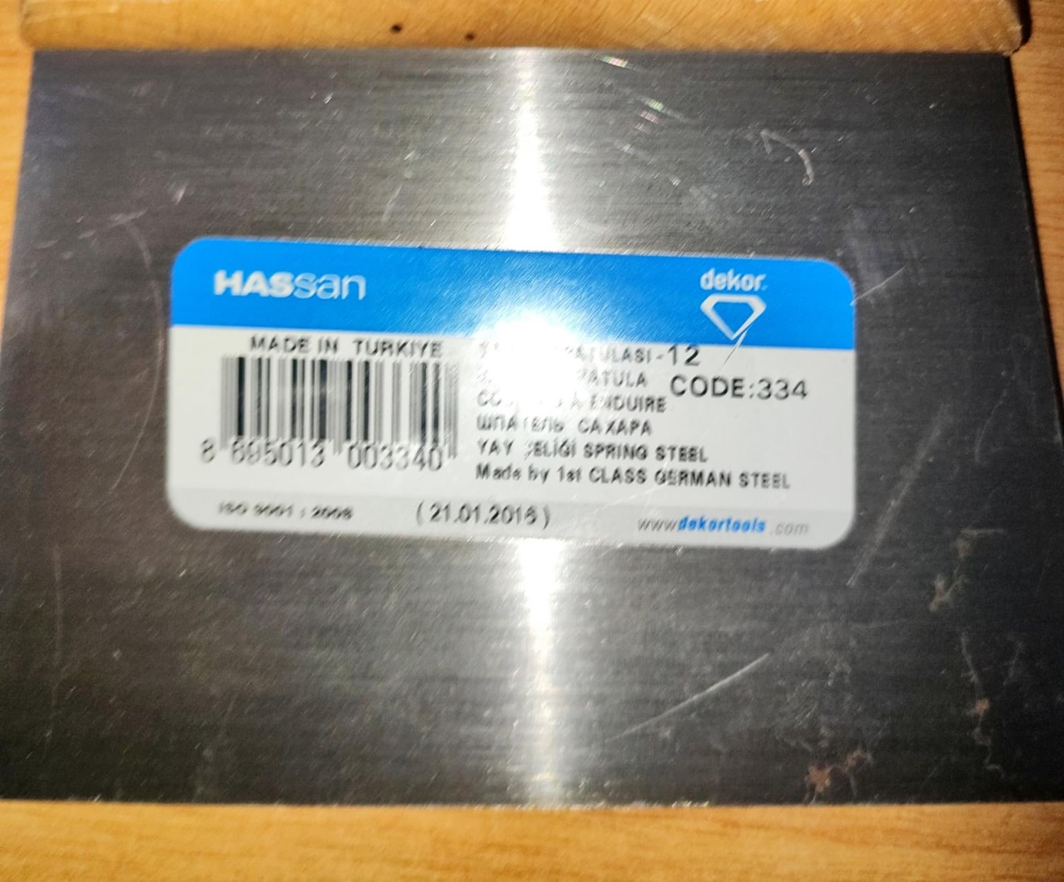 DEKOR 334 Sahra Ispatulası 12 cm Ahşap Saplı
