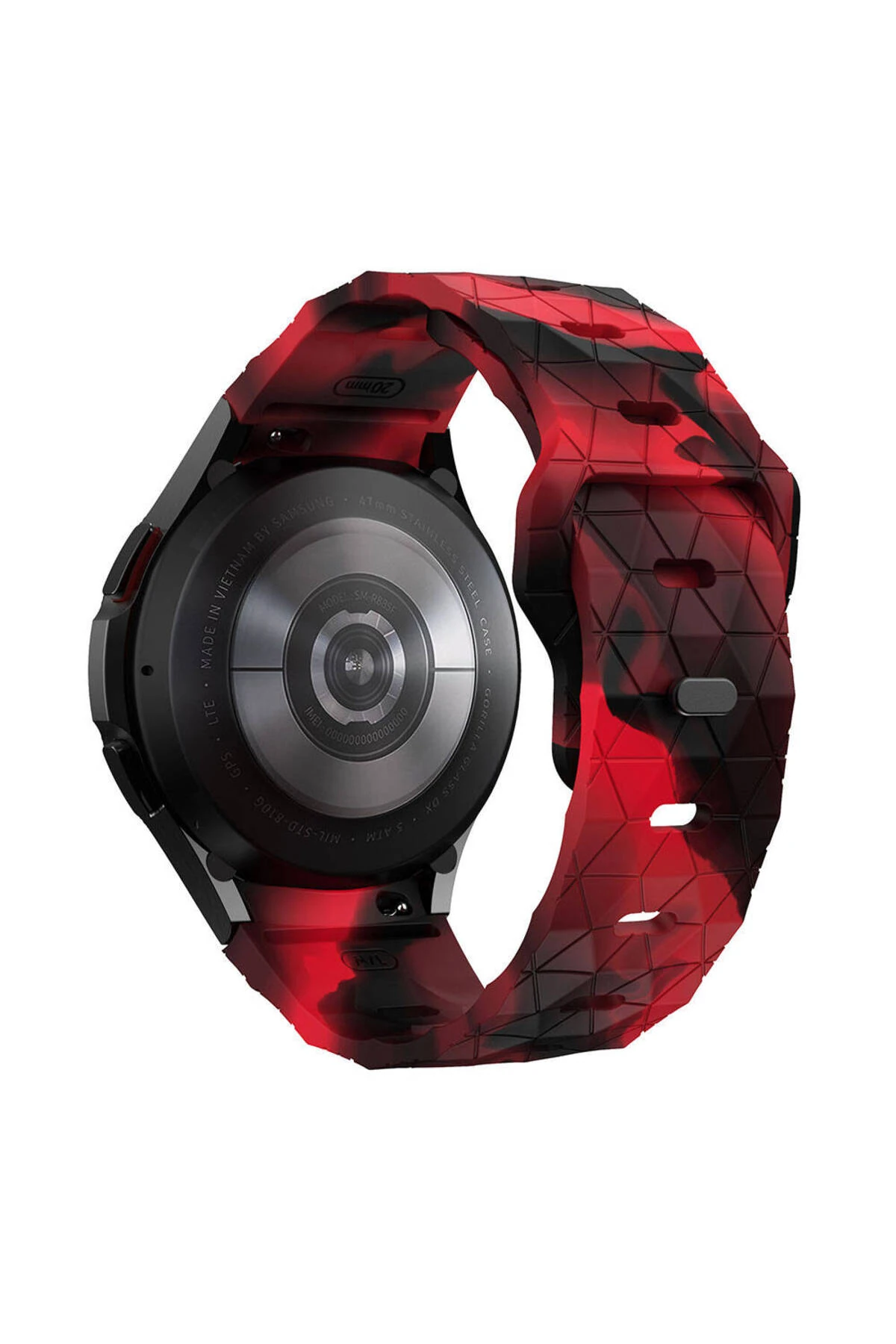 Samsung Galaxy Watch 5 Pro 45mm Kordon Kayış Prizma Desen Silikon KRD-116