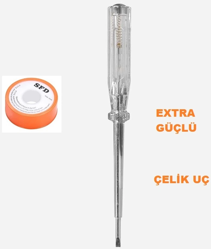 Kontrol Kalemi Çelik Uçlu Uzun Ömürlü Extra Güçlü Teflon Bant