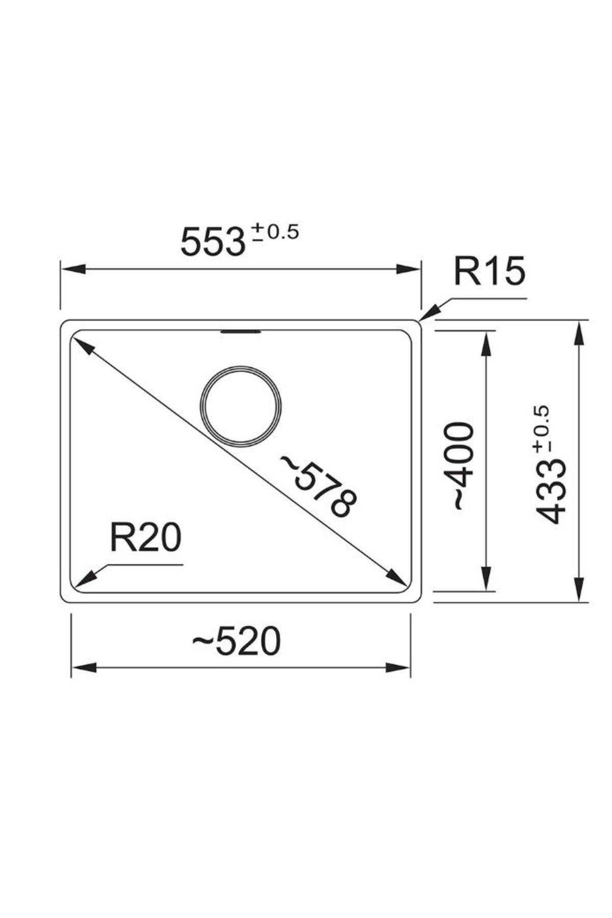 Mrg 210/110-52 Oyster Tek Gözlü Eviye