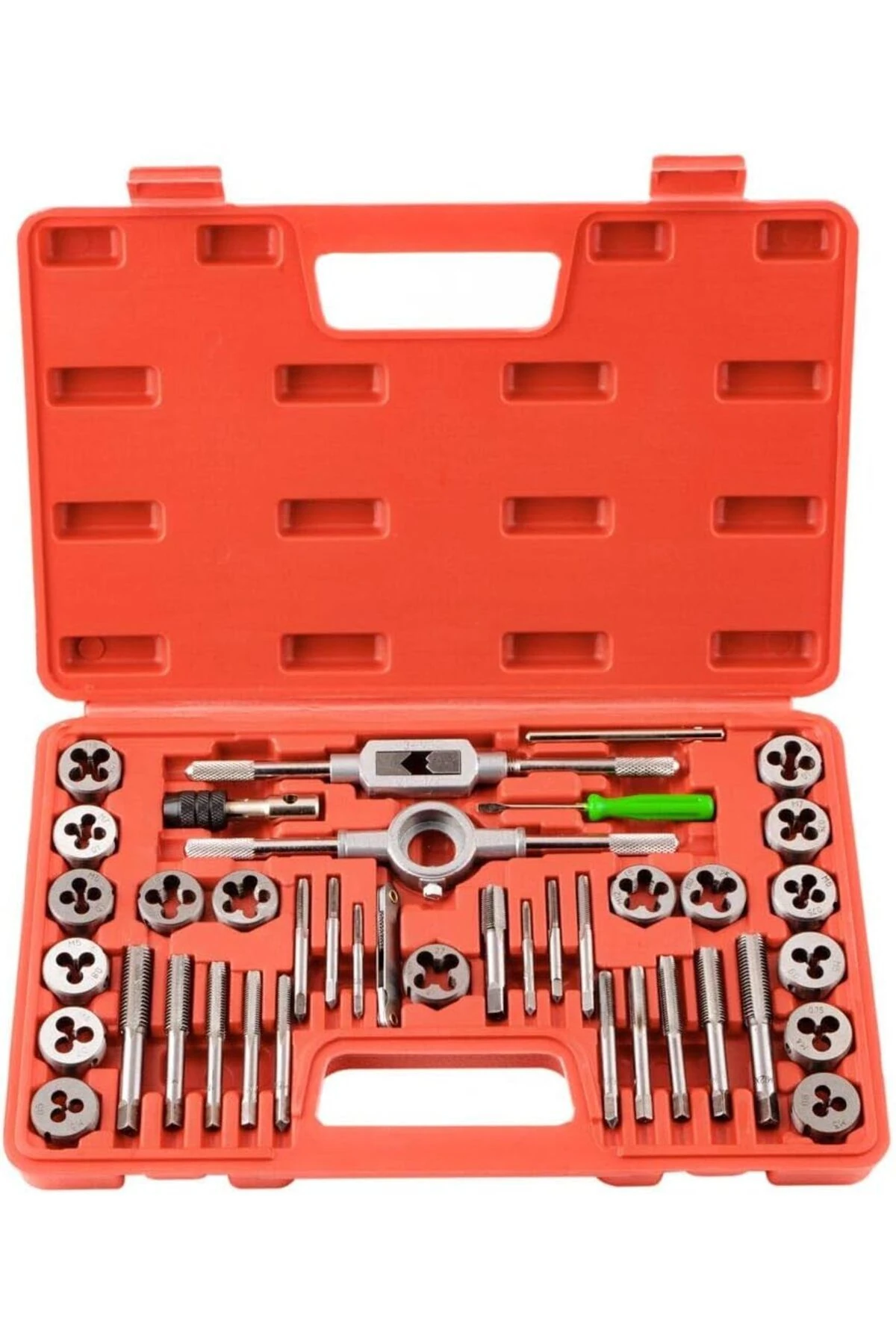 40 Parça Diş ve Yiv Açma Kılavuz Pafta Takımı Seti