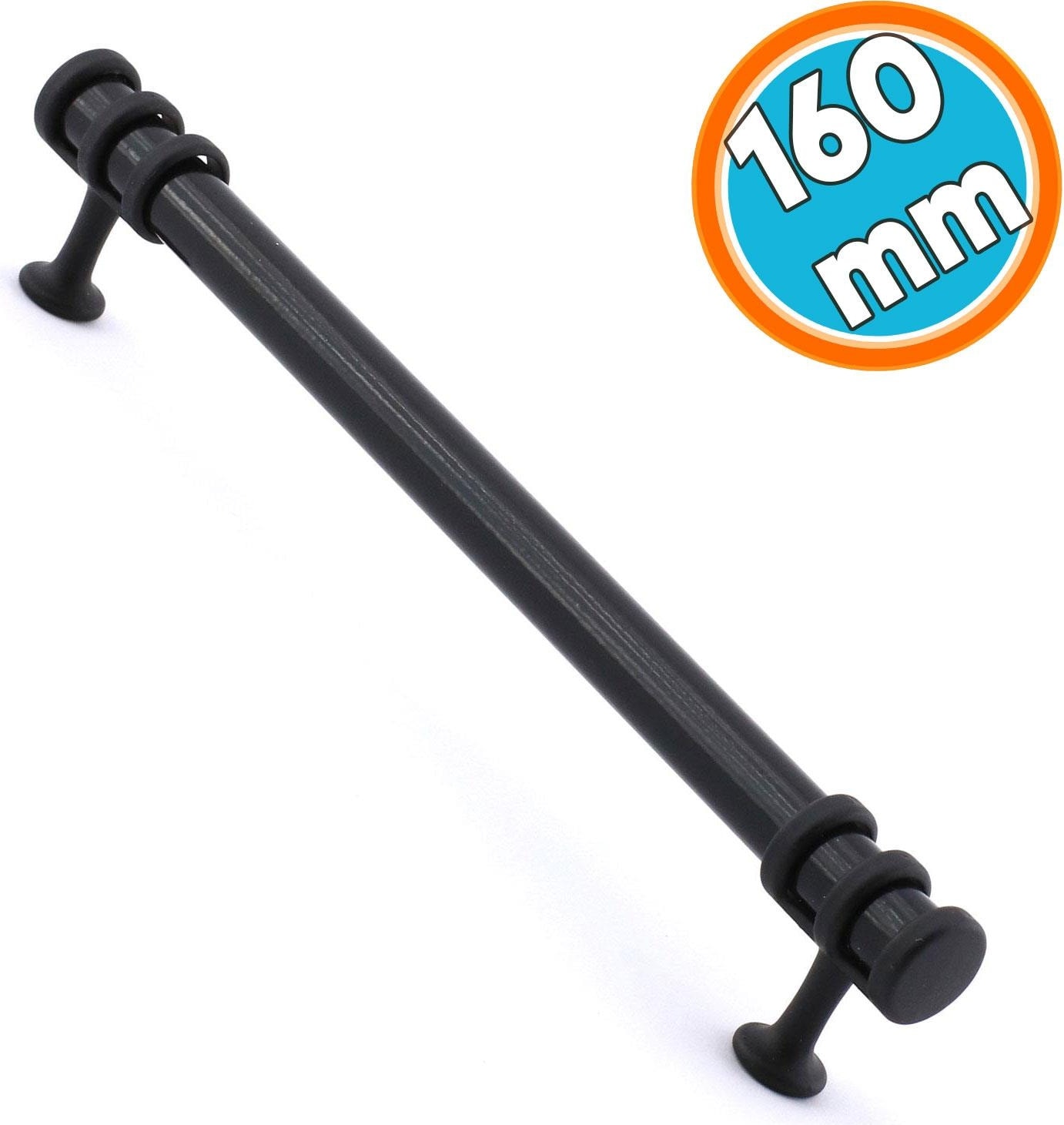 Metal Kulp Mobilya Mutfak Dolabı Çekmece Dolap Kulpları Kapak Kulpu Kulbu Siyah 160 mm