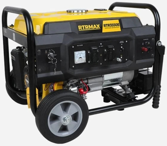 RTR3550E Benzinli Jeneratör 3.5 Kva / 2.8 Kw 220 V / 12 V İpli / Marşlı (Akülü)