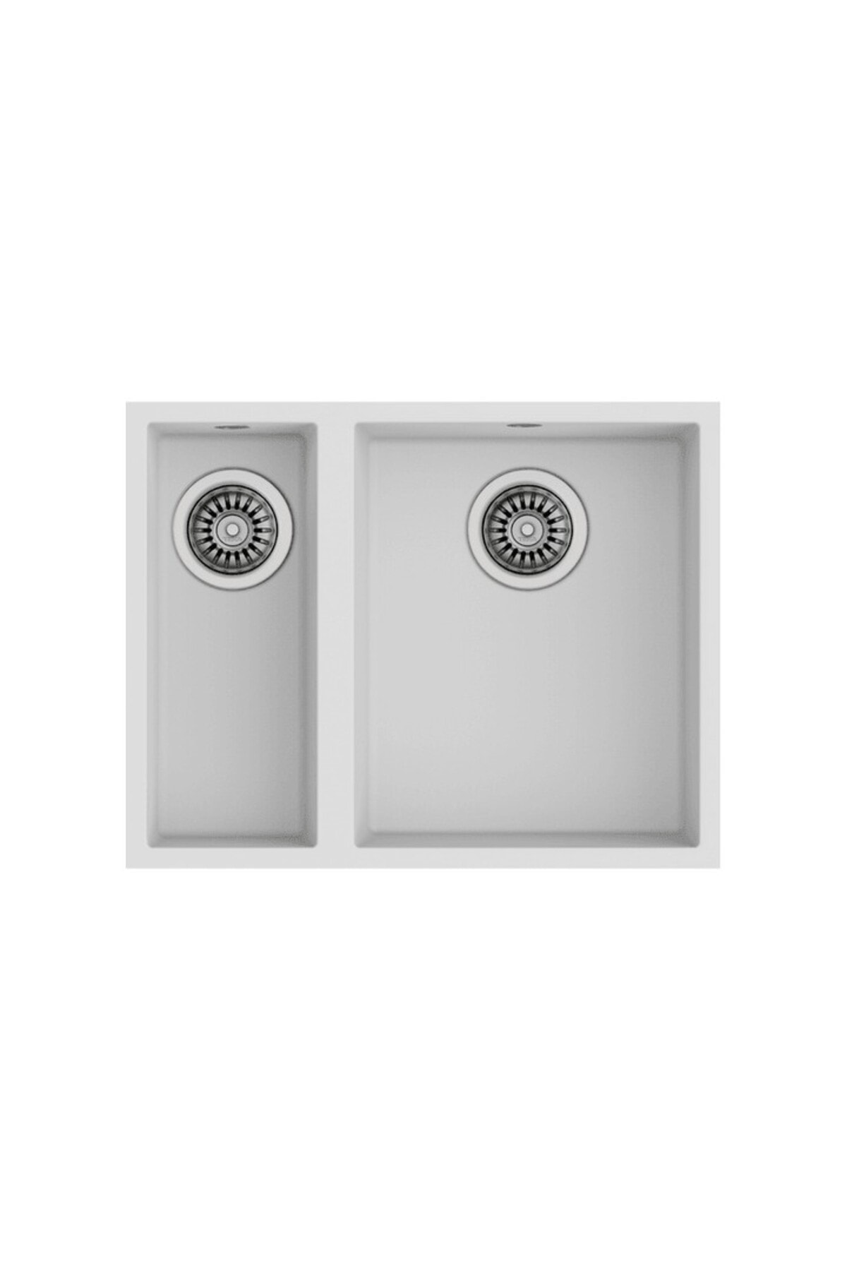 Square 560 Tezgah Altı Artic Beyaz Granit Evye