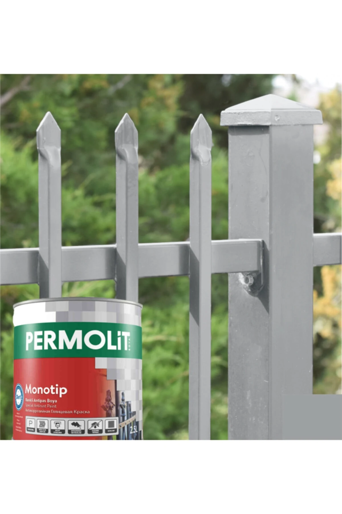 Monotip Renkli Antipas Boya Metalik Gümüş Gri 1 Kg