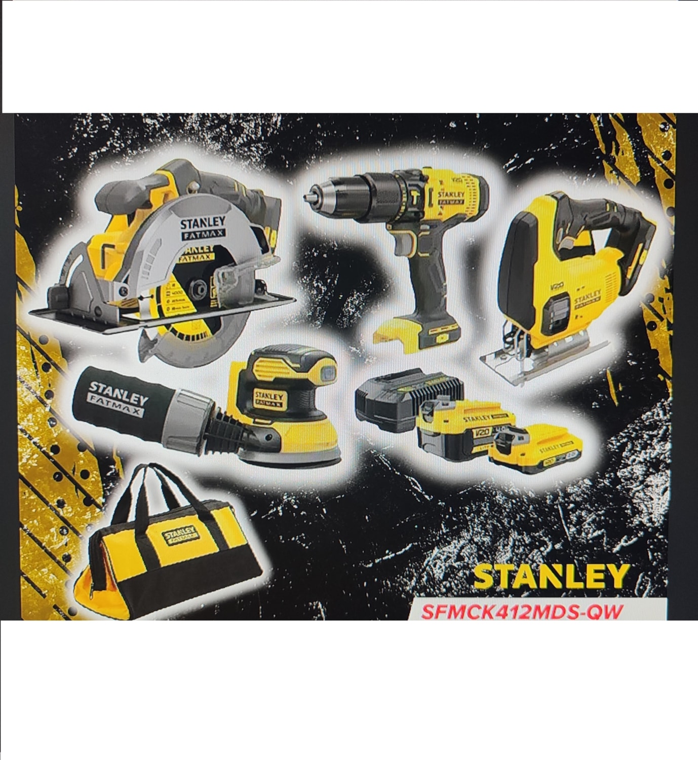 STANLEY SFMCK412MDS-QW V20 18VOLT 4 Makinalı 3 Akülü Ağaç İşleme Seti