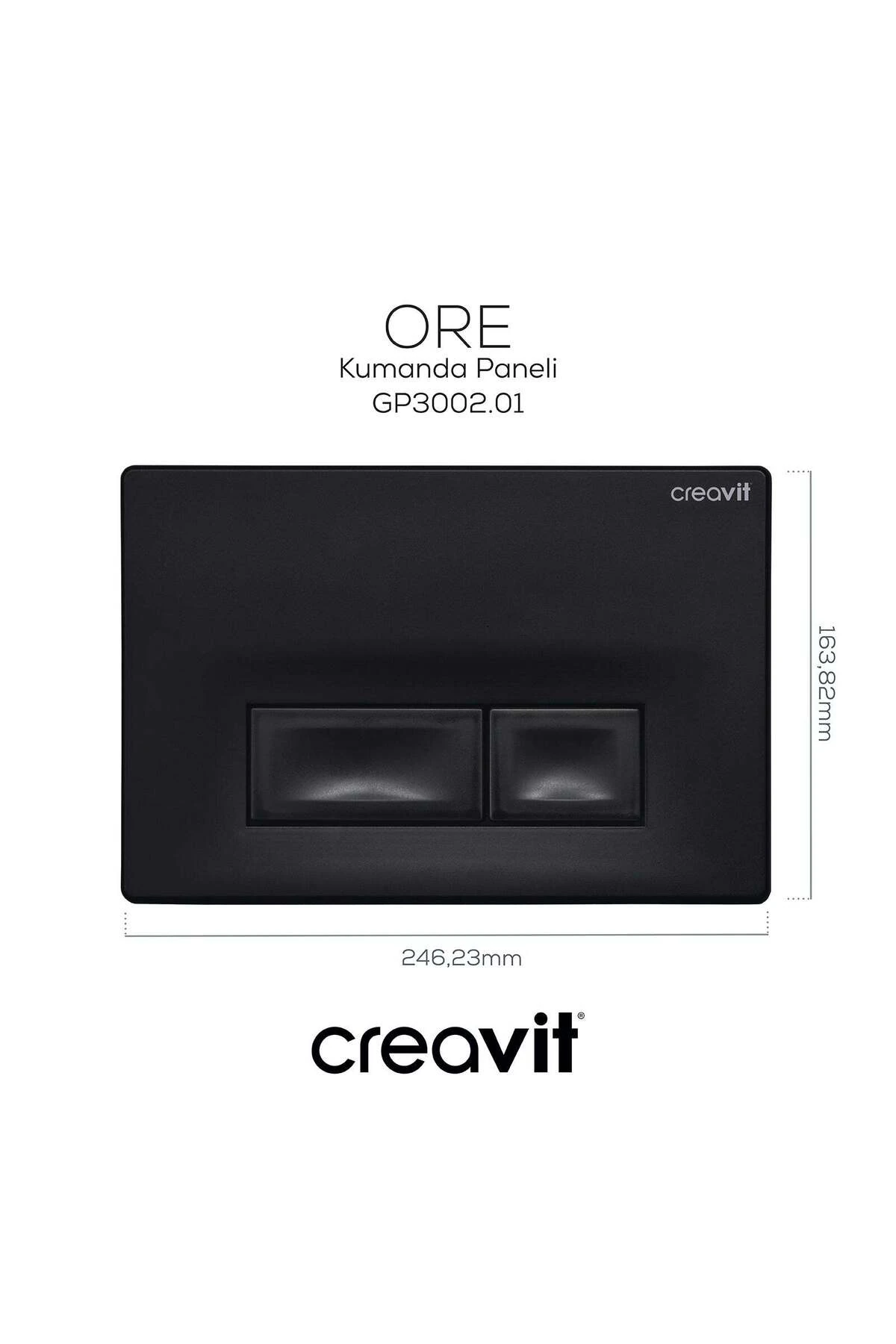 Ore Mat Siyah Boyalı Kumanda Paneli