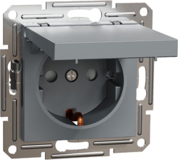 Asfora Çelik Kapakli Toprakli Priz