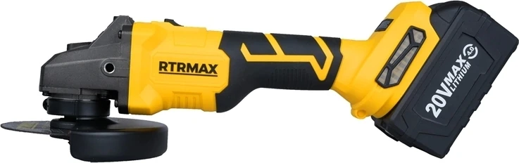 Akülü Avuç Taşlama Kömürsüz 115MM 8.500RPM 2x4 Ah Akü Rtrmax S-Lıon RTS5050