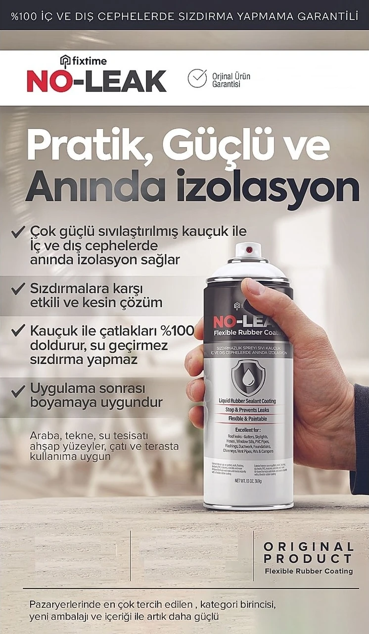 Pratik Güçlü ve Çok Güçlü Sıvılaştırılmış Sprey Kauçuk Izolasyon 6'lı Paket