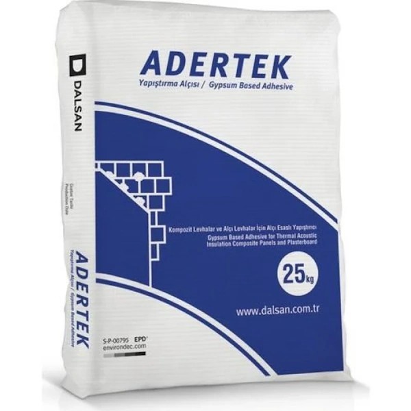 ADERTEK Yapıştırma Alçısı 25 Kg