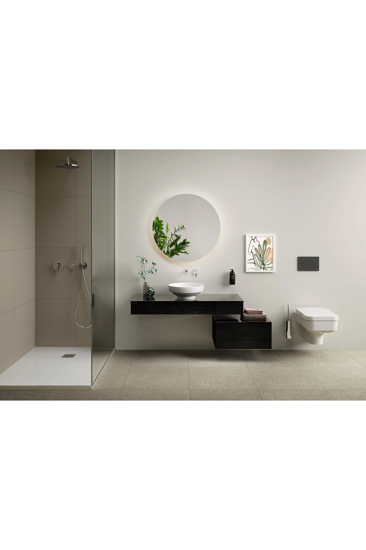 Origin A42581 Ankastre Lavabo Bataryası, İki Rozetli, Sıva Üstü, Krom