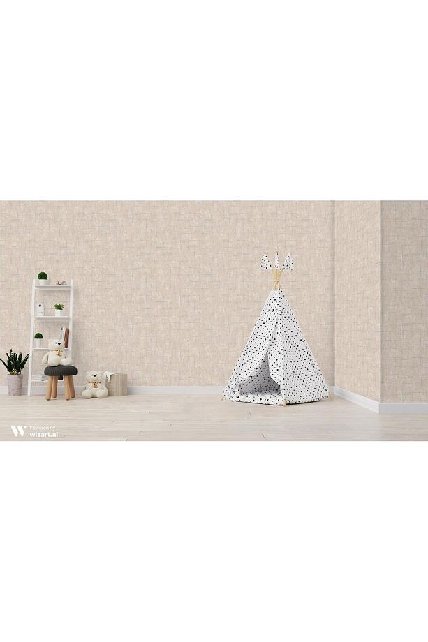 Seven 7813-2 Krem Renkli Dağınık Çizgi Desenli Duvar Kağıdı 16,50m2