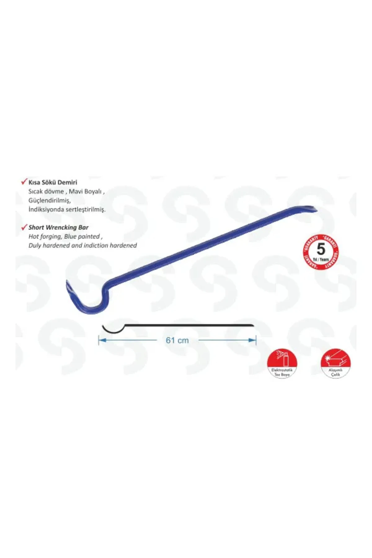 Sait Demirci SK 6000 Kısa Sökü Demiri 1200 gr, 61cm