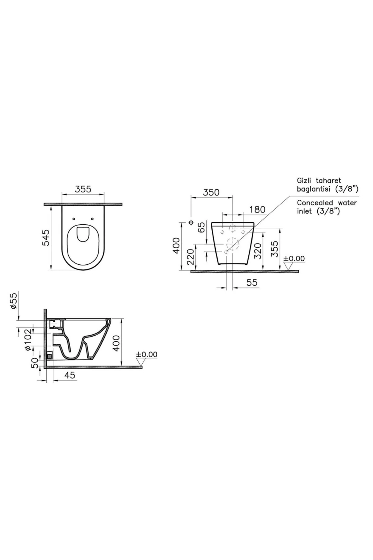 Integra Round Rim-ex Asma Klozet + Kapak 7041l003-0090
