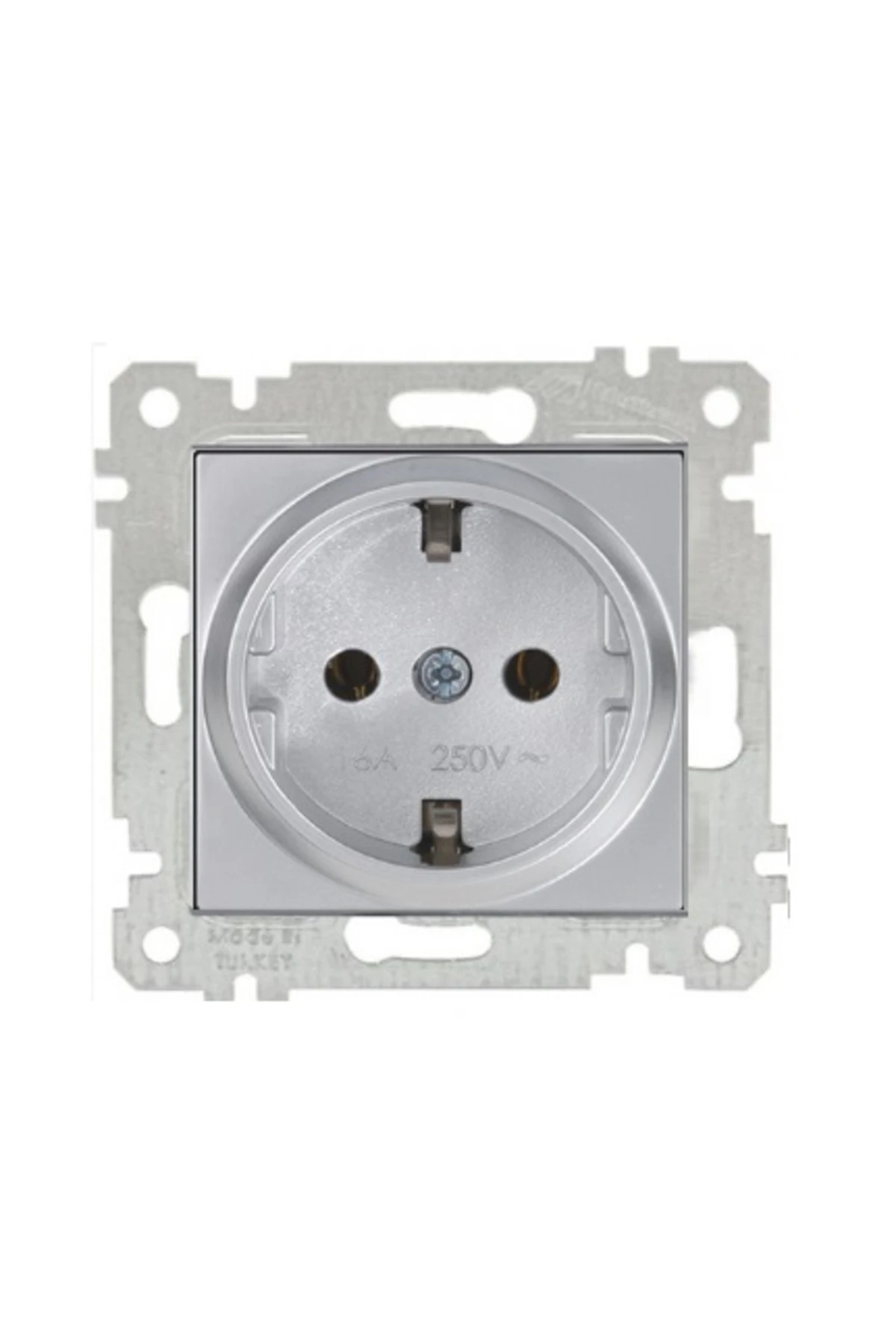 LİNNERA MEK.TUŞ TOPRAKLI PRİZ GÜMÜŞ