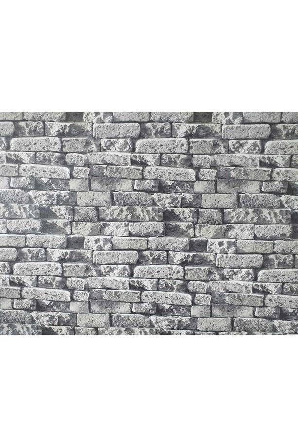 Siyah Tuğla Desenli Simli Duvar Kağıdı(%100silinebilir-5m2)