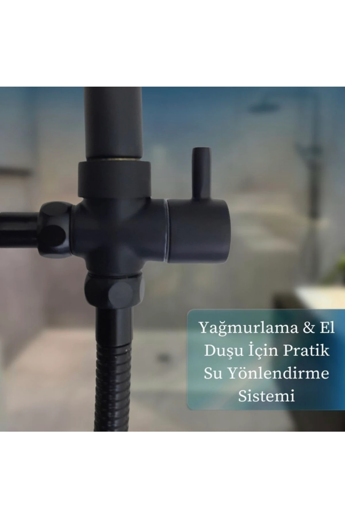 Kca Siyah Robot Duş Seti Yağmurlama Garantili