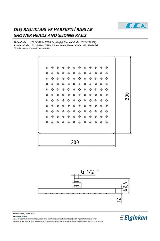 Tiera Ankastre Duş Seti - 2 yollu / 6 parça set - 102199772