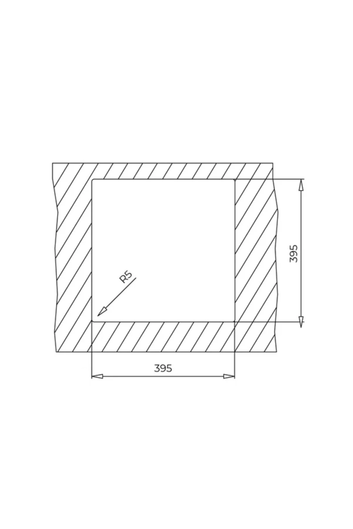 Square 40.40 Tezgah Altı Avena Bej Granit Evye