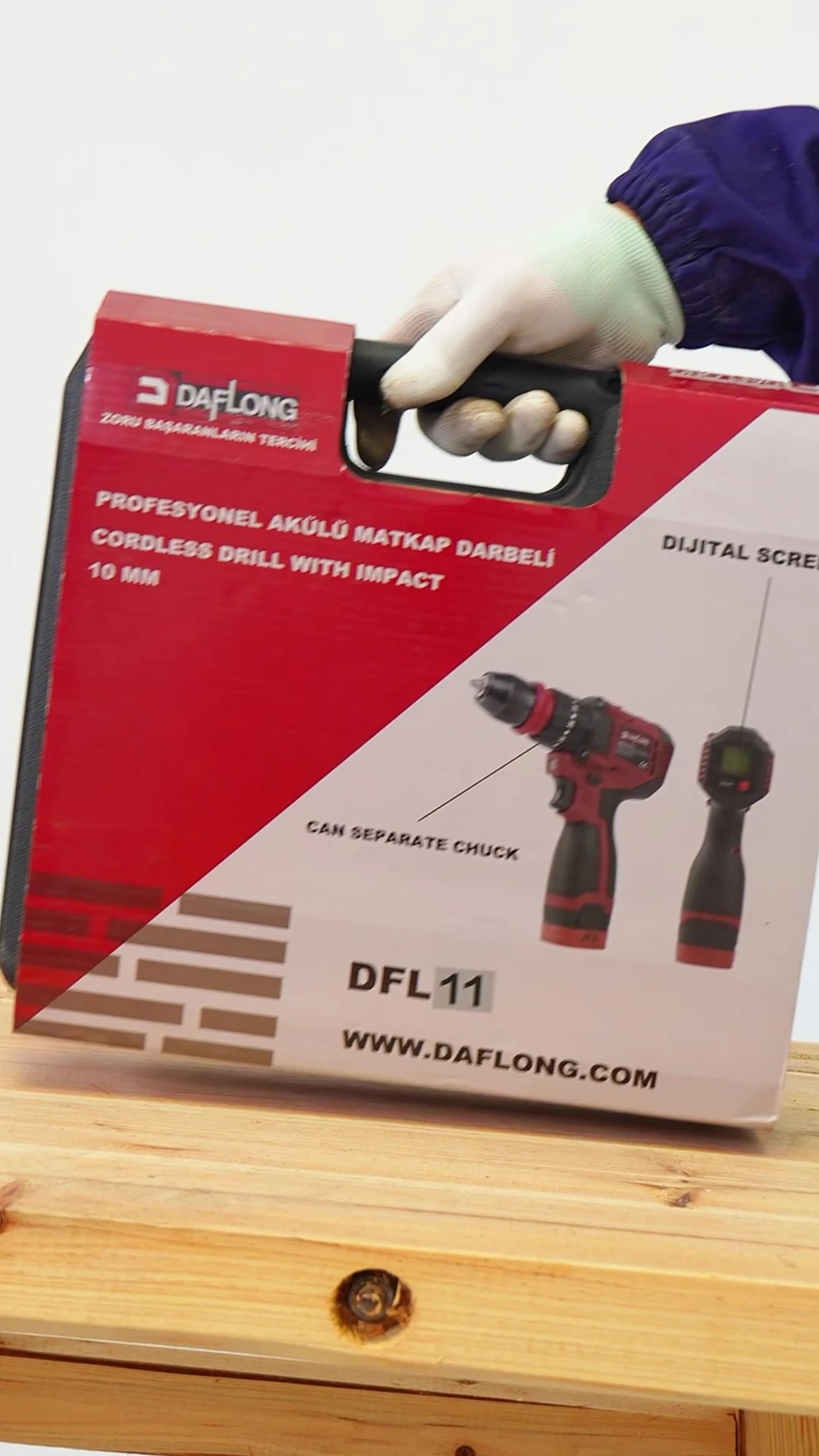 PRO DİJİTAL EKRANLI DİJİTAL AYARLANABİLİR HIZLI ÇELİK MANDREN ARMUT BATARYA+MANDREN HEDİYELİ DFL-11