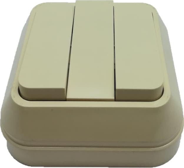 Makel Sıva Üstü Üçlü Anahtar Krem