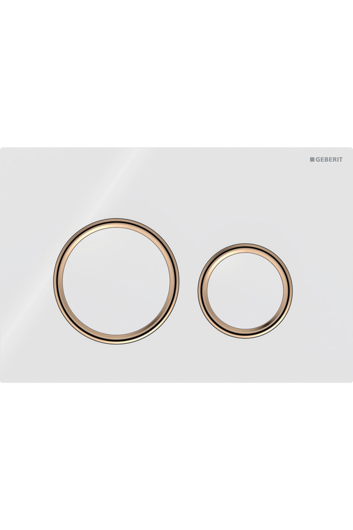 Kumanda Kapağı, Sigma21, Çift Basmalı (Bronz Basma Buton) Beyaz Cam, 115.650.SI.1