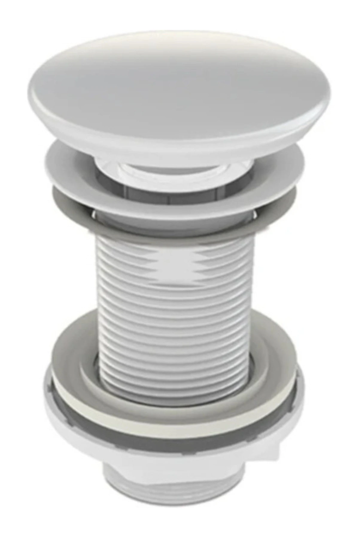 İz Yapı Taşmasız Aç Kapa Körüklü Lavabo Sifonu Seramik MAT Beyaz