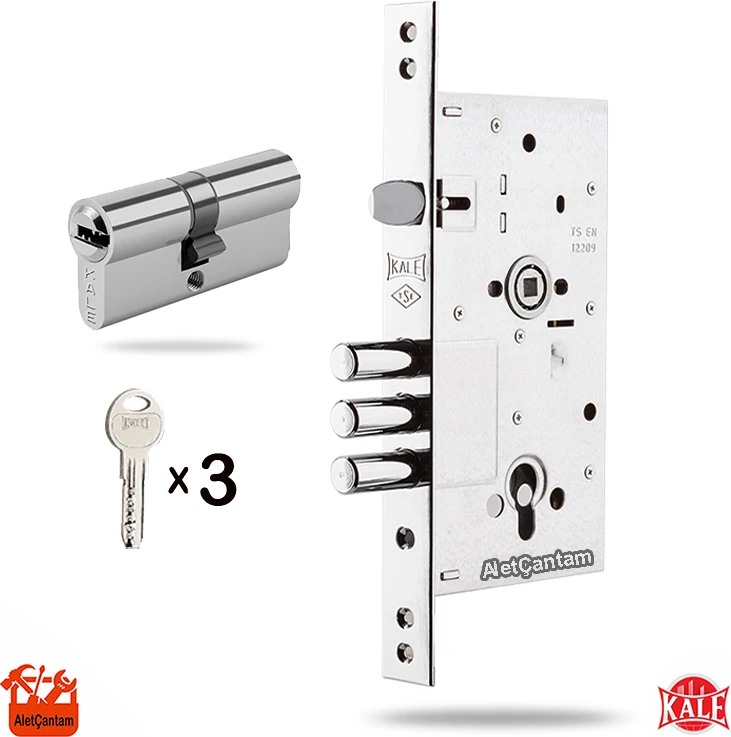 252R Çelik Kapı Kilidi Silindirli Komple Kilit