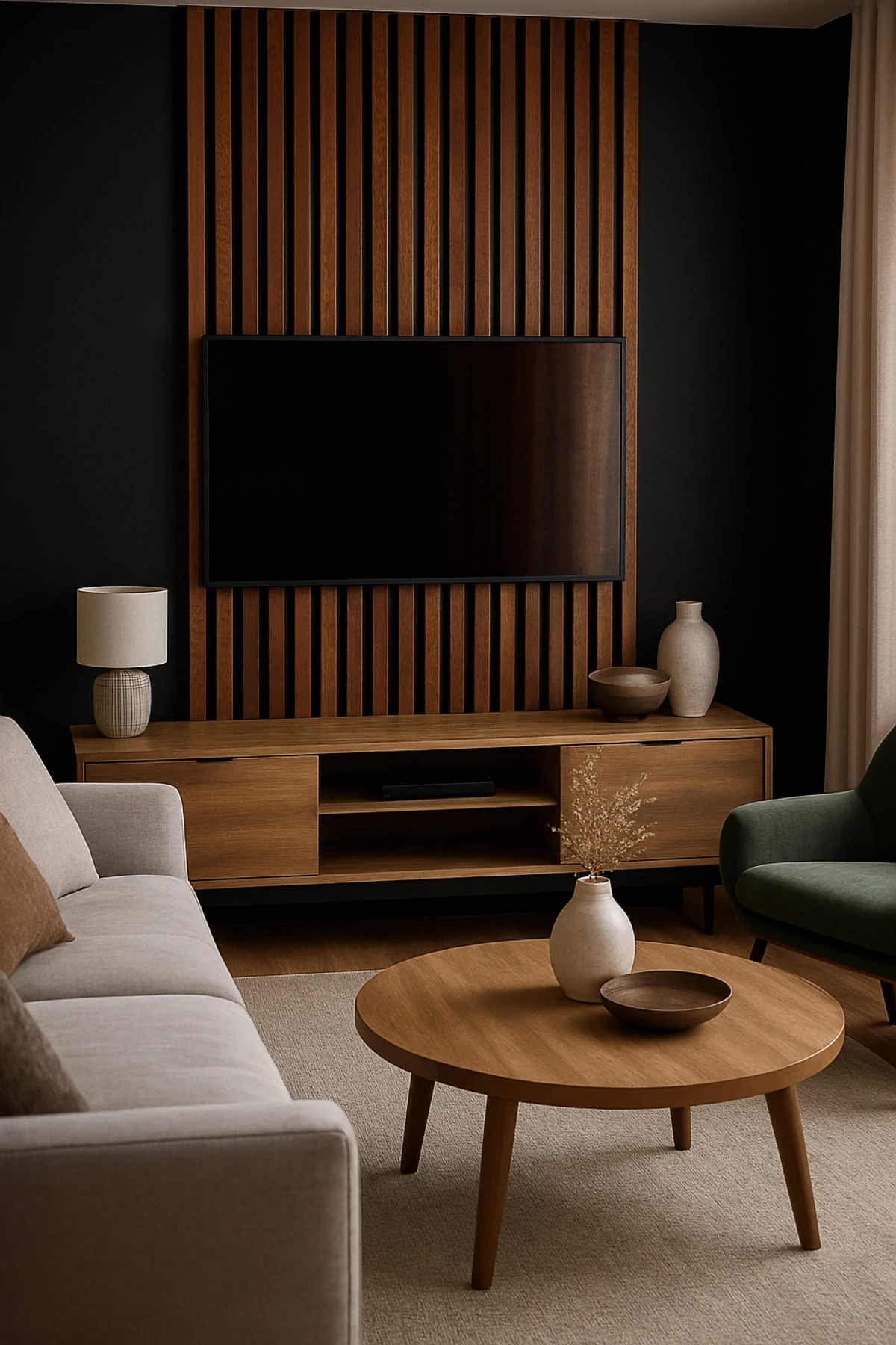 Barok Meşe Kendinden Yapışkanlı Duvar Çıta – 12 Adet | 120 cm Uzunluk 18 mm Kalınlık Dekoratif Panel