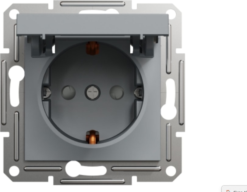 Asfora Çelik Kapakli Toprakli Priz