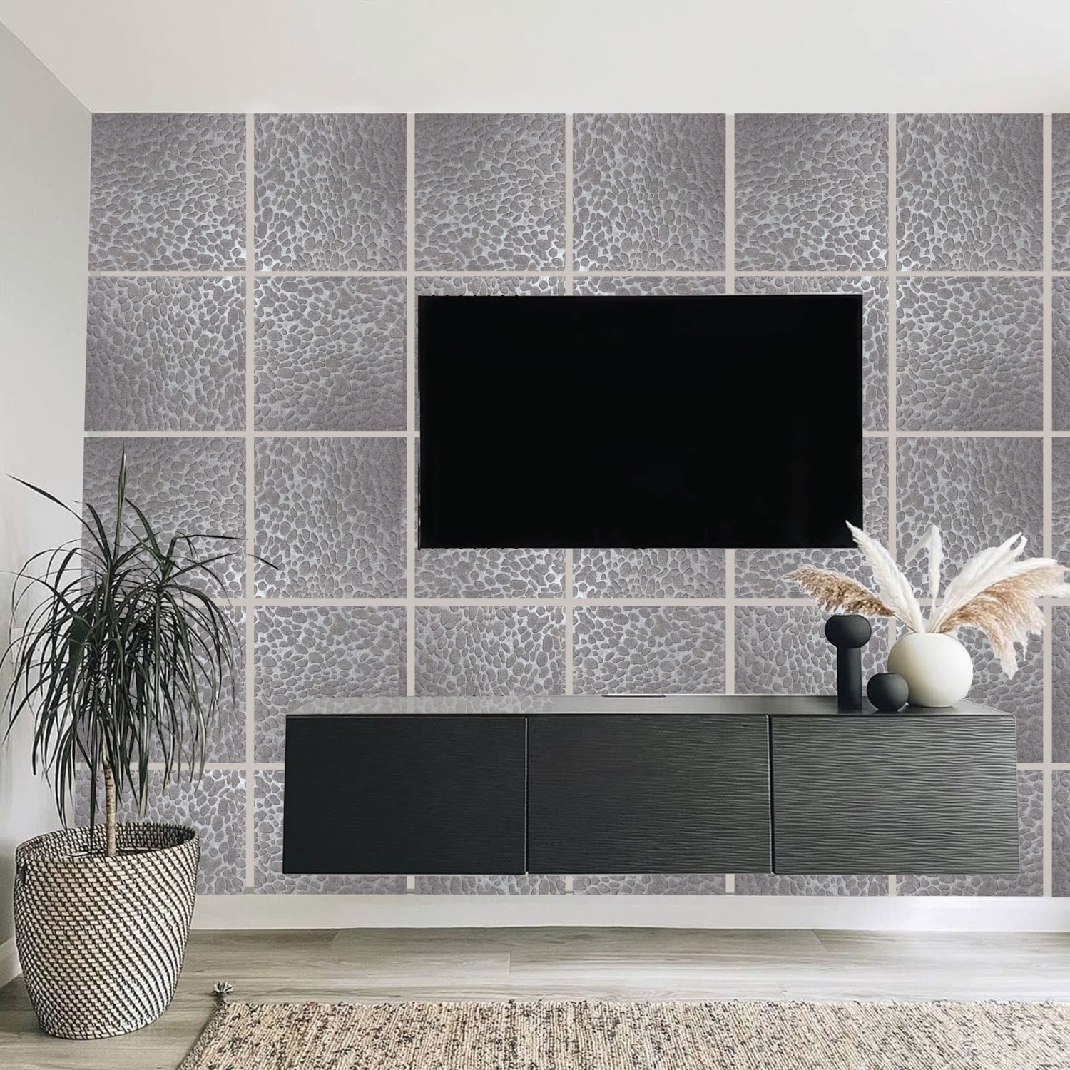 Gri Embos Keçe Ses ve Isı Yalıtım Paneli 40X40 cm