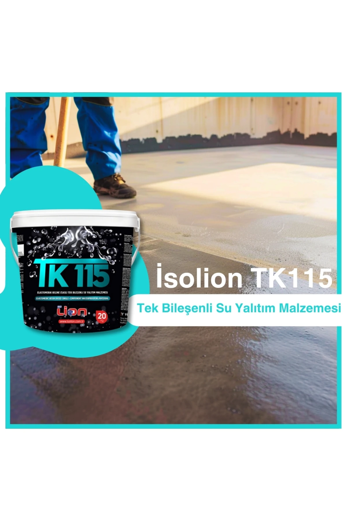İsolion TK115 Reçine Esaslı Tek Bileşenli Su yalıtım Malzemesi (10, Kilogram)