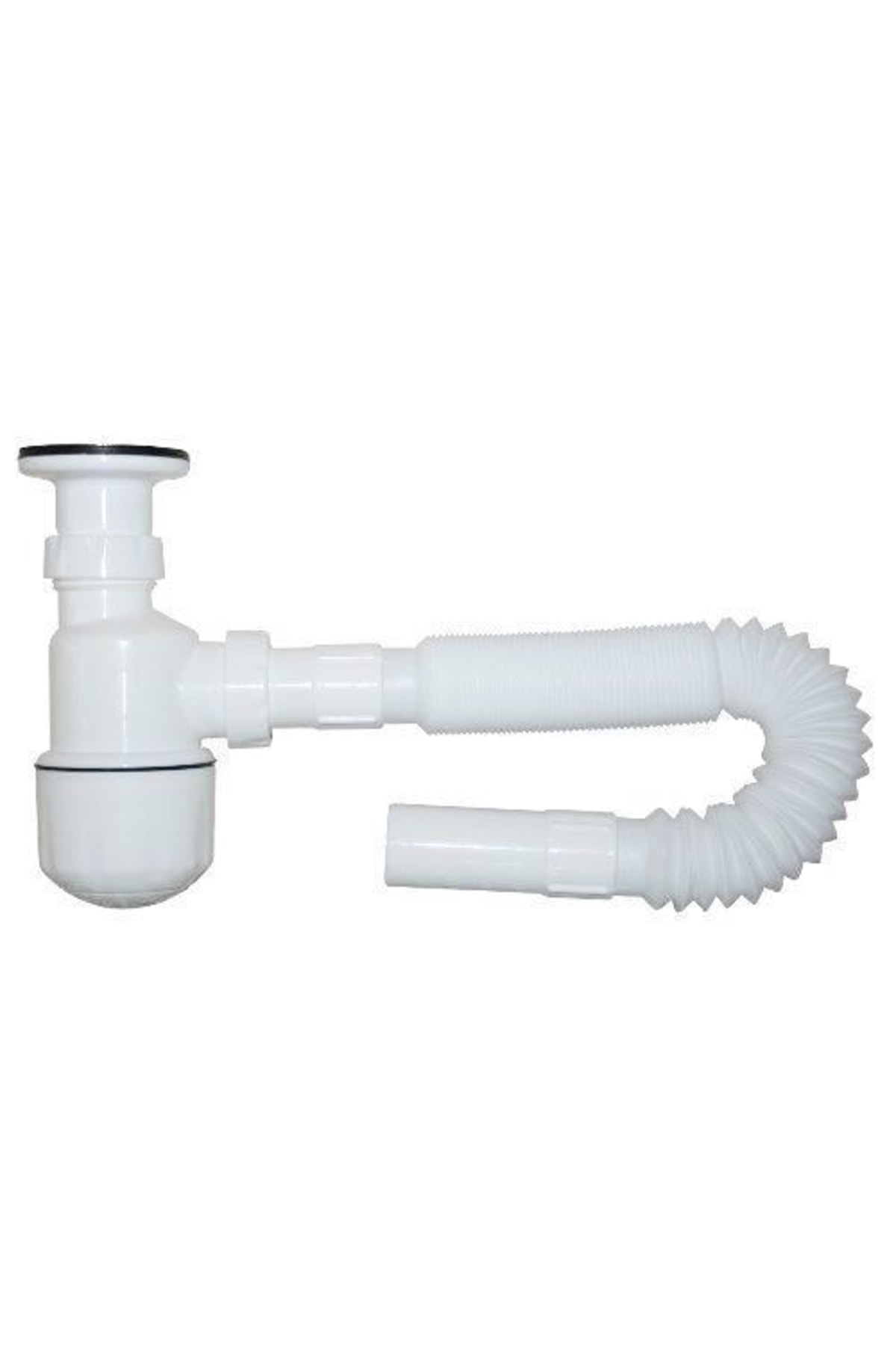 Plastik Taslı Lavabo Eviye Gider Sifonu Körük Çıkışlı