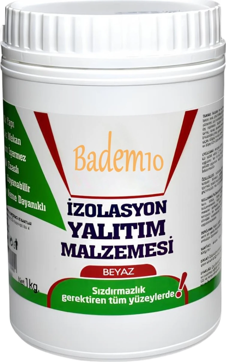 Izolasyon Yalıtım Malzemesi 1 kg Beyaz Renk Su Sızdırmaz Elastik Boyanabilir Rutubet Nem Yalıtımı