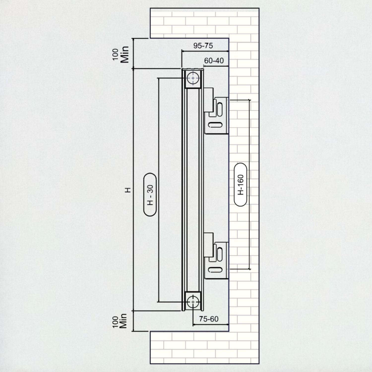 Smyrna Alüminyum Radyatör Panel 600 x 1745 25 Dilim Beyaz RAL9010
