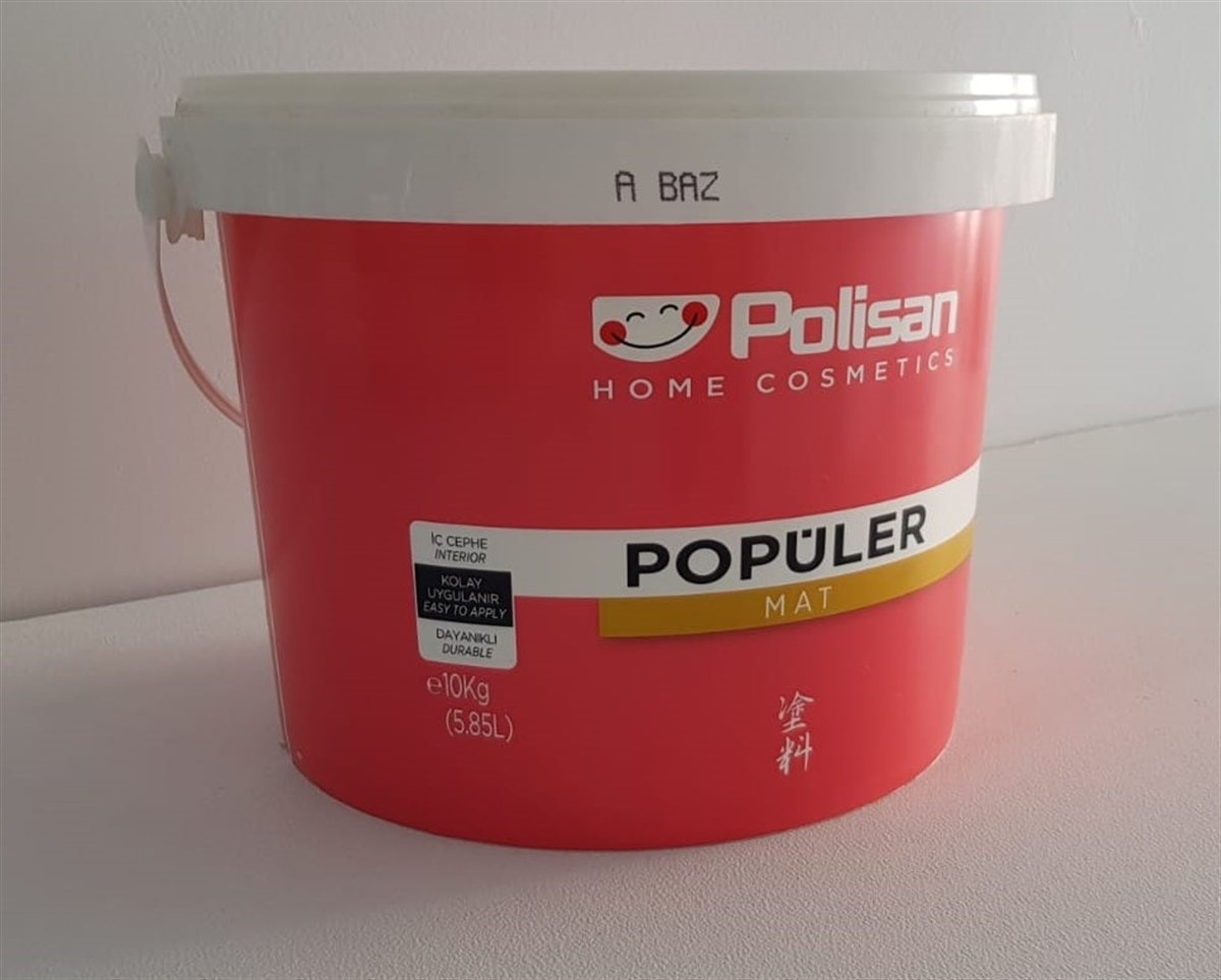 POLİSAN Popüler Plastik Boya (Baz) 10 Kg.
