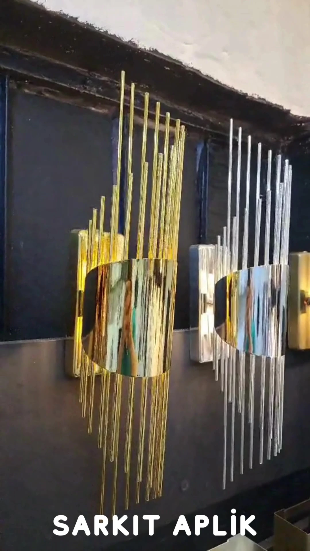 Sarkıt Aplik Eskitme, Pilli Aplik, Anahtarlı, Pilli Elektrikli Ledli Duvar Aplik, Gece Lambası