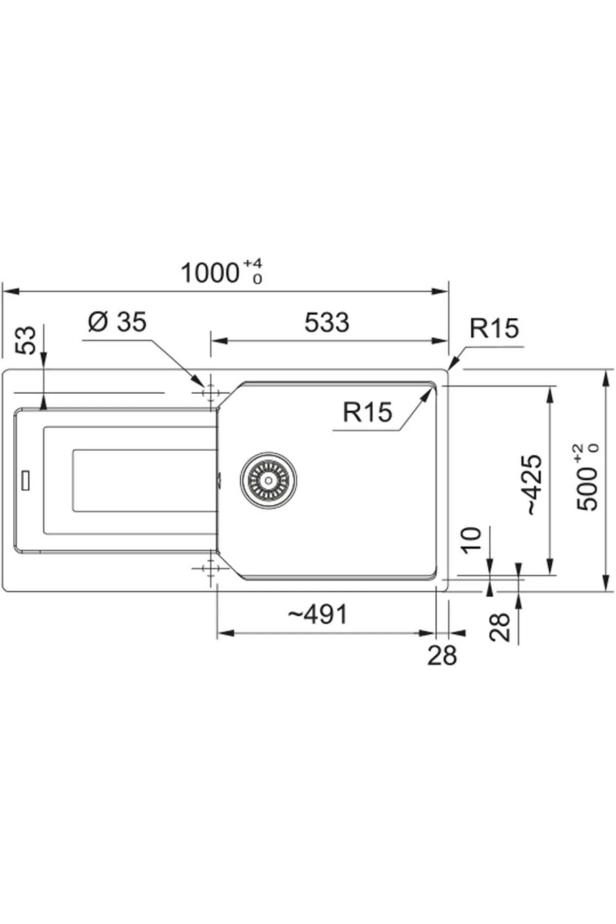 Urban UBG 611-100 AVENA Granit Evye Active Plus Doccia 2.0 Batarya Set