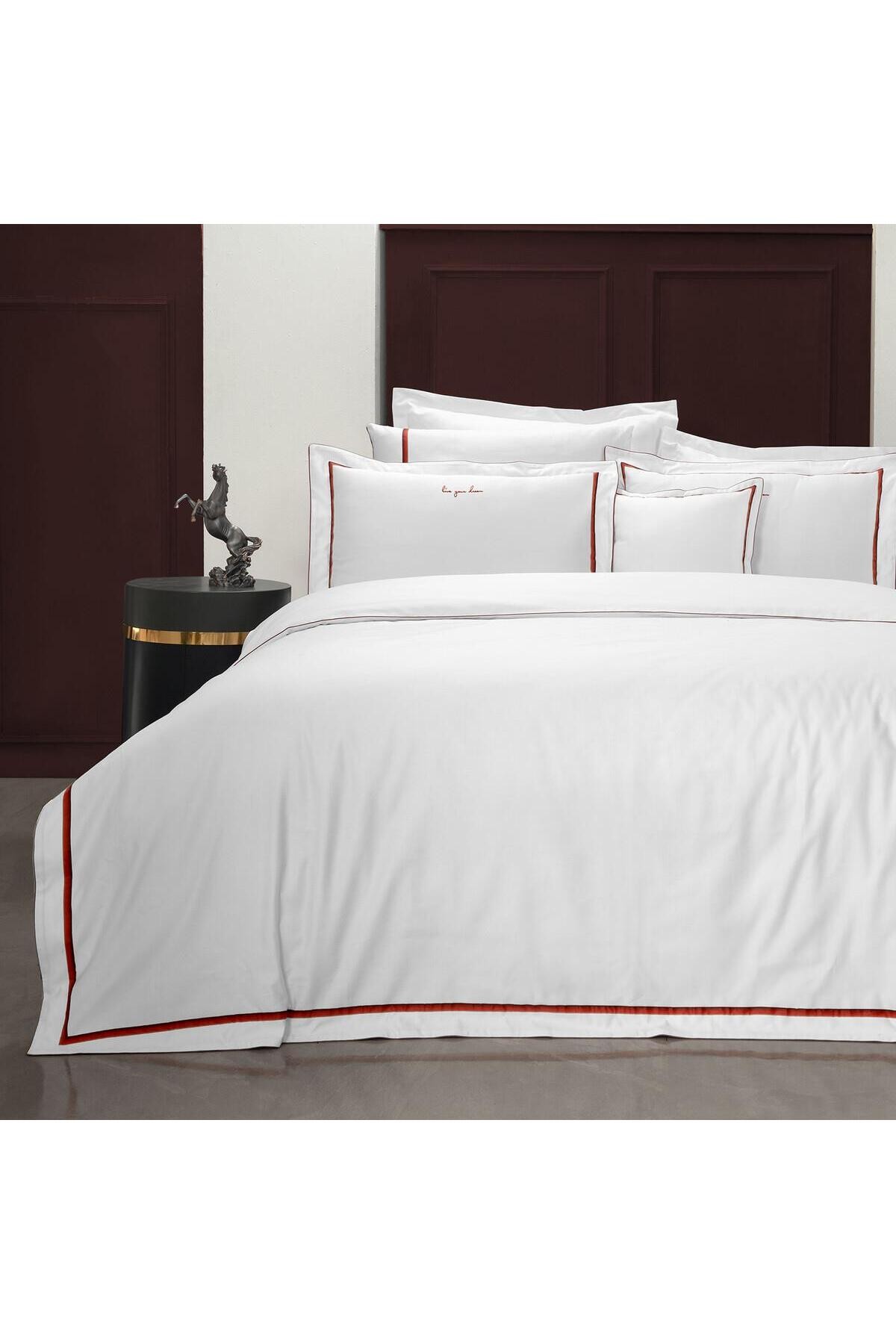 Odeo Saten Nevresim Takımı King Size , .Beyaz