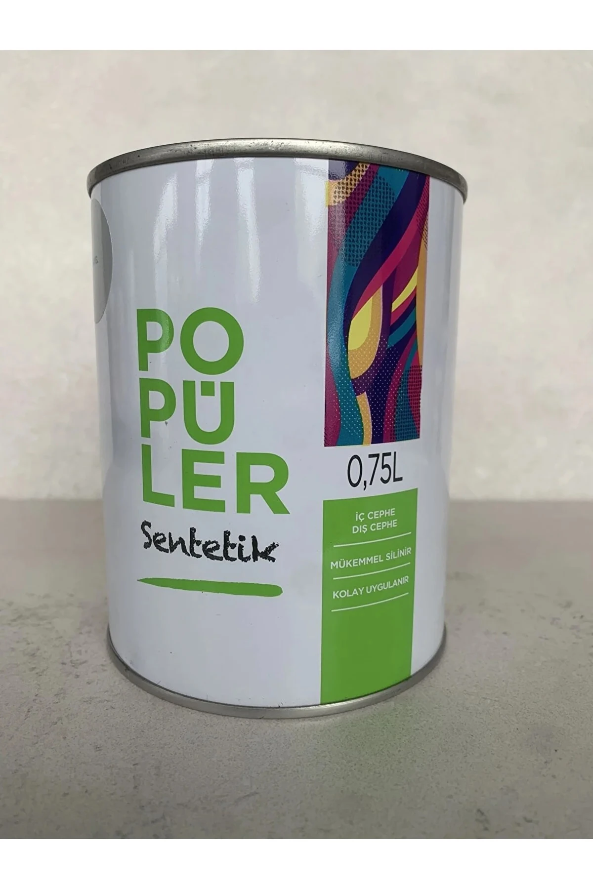 POPÜLER SENTETİK BOYA BEYAZ 0,75 LT
