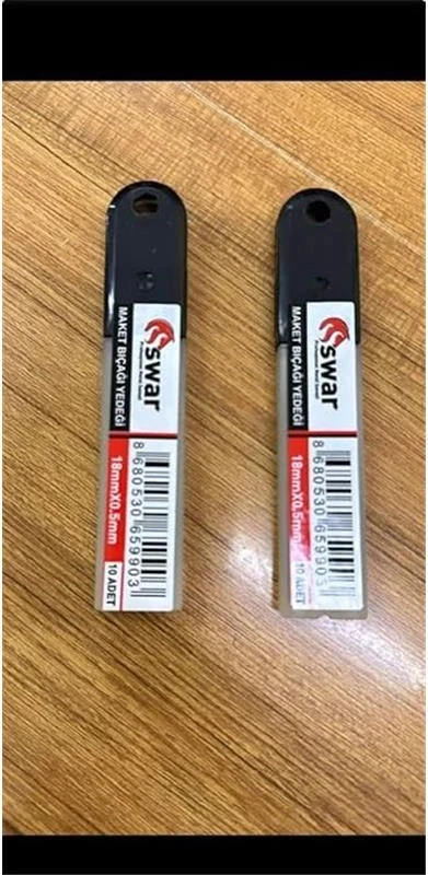 Maket Bıçağı Yedeği, 18 mm x 0,5 Mm, Karbon Çelik, Ultra Keskin, Dayanıklı Uç, 7 Kırımlı