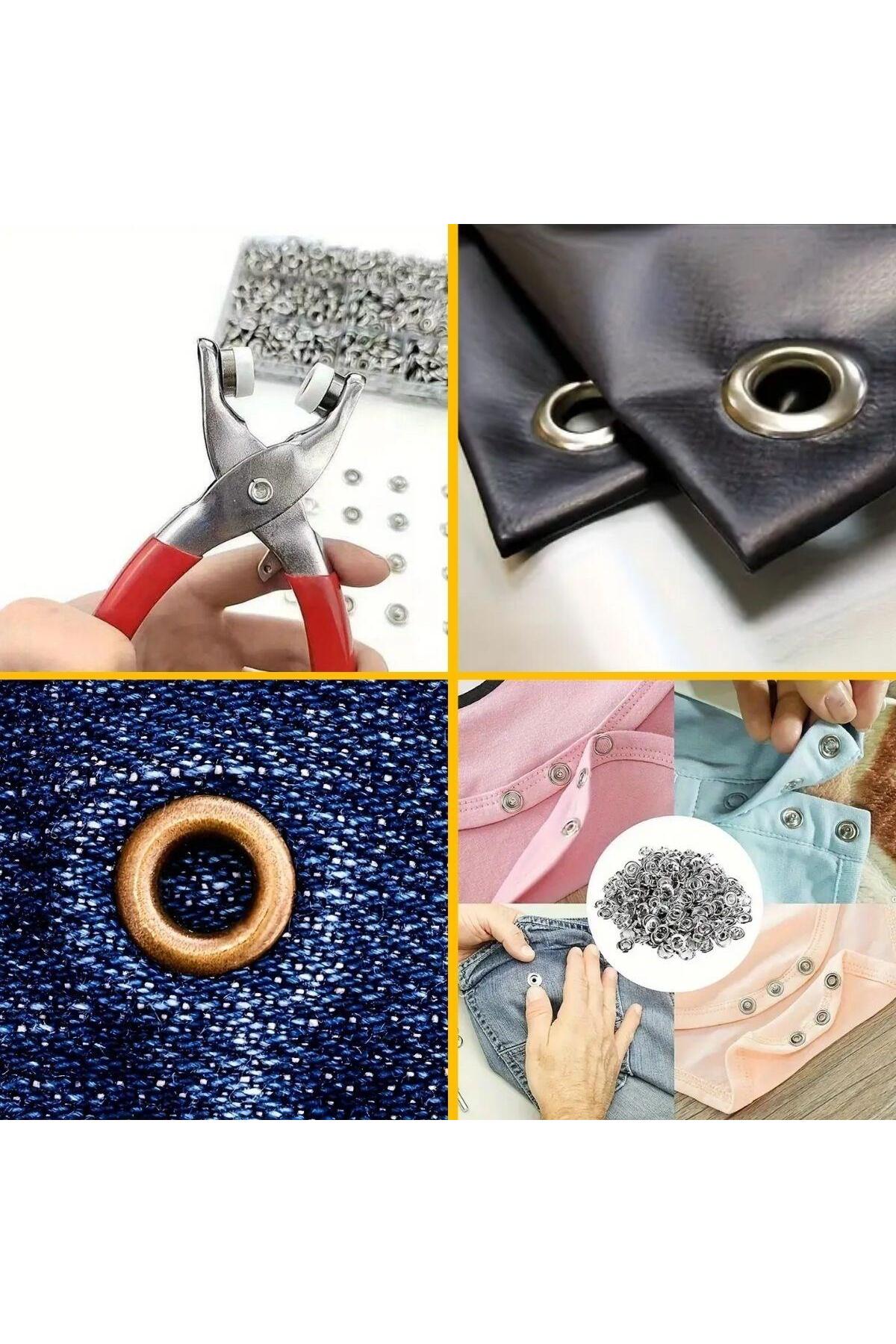 Periboia Metal 200 pcs Çıtçıt ve Pense Seti Makinesi Bebek Elbise Çıtçıt Montaj Seti